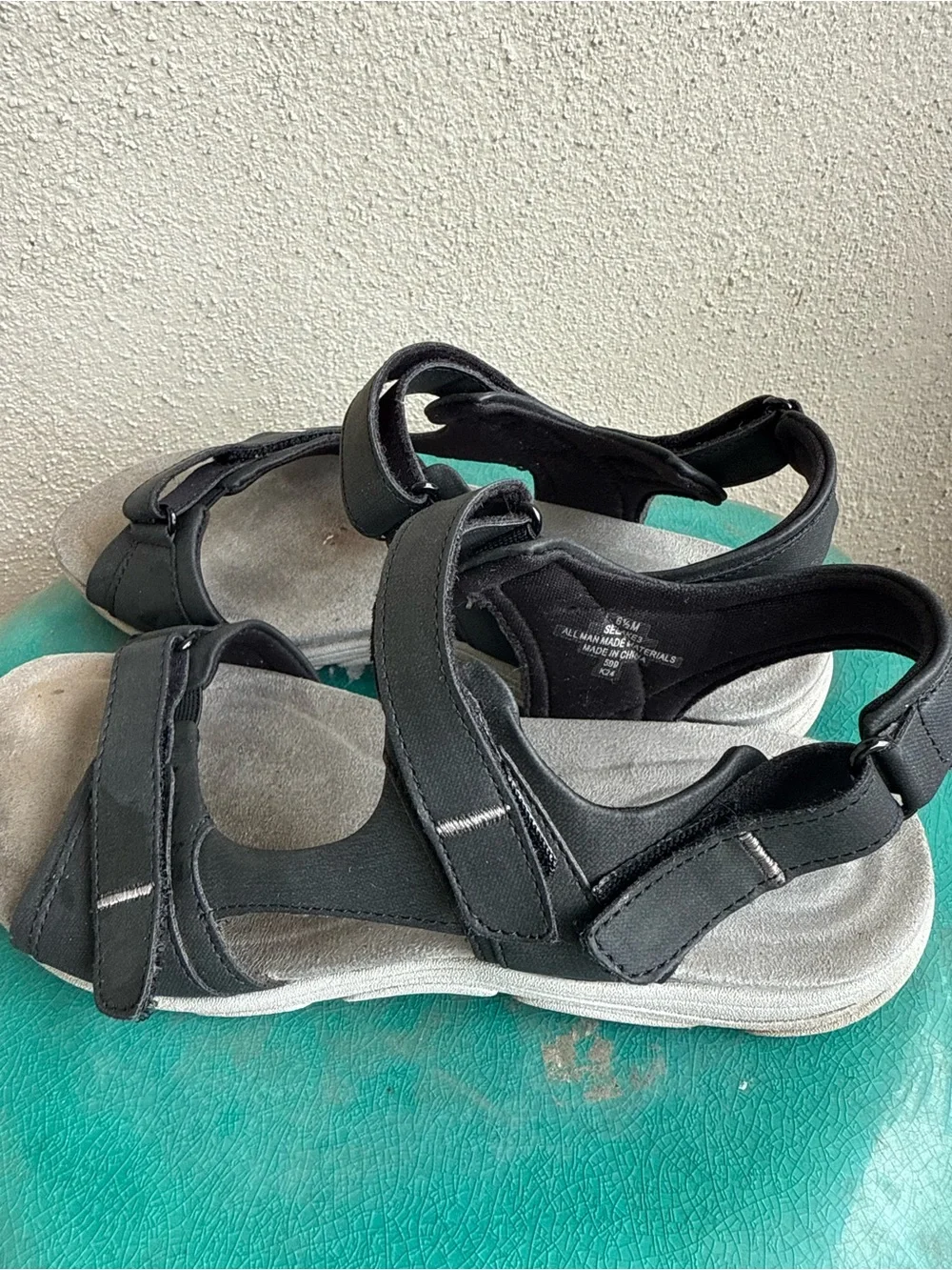Woman’s Black Adjustable Sport Sandals